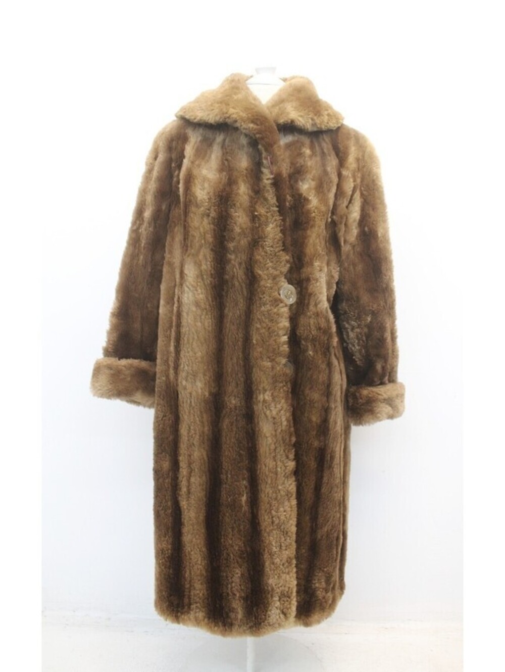 SCRAP ITEM: NATURAL SHEARED RACCOON RACOON FUR COAT WOMEN WOMAN SIZE N/A